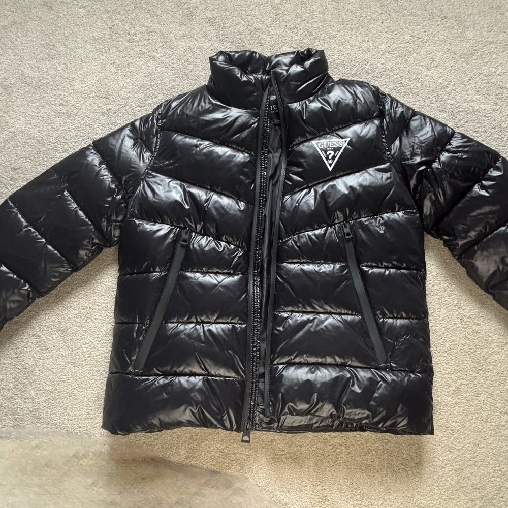 Guess Black Puffer Jacket, NWT, Men's Size Large